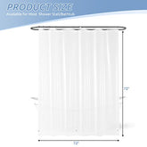 Downluxe PEVA Clear Heavy Waterproof Clear Shower Curtain Liner For Bathroom